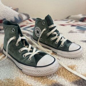 Converse Forest Green High-Tops with White Accents